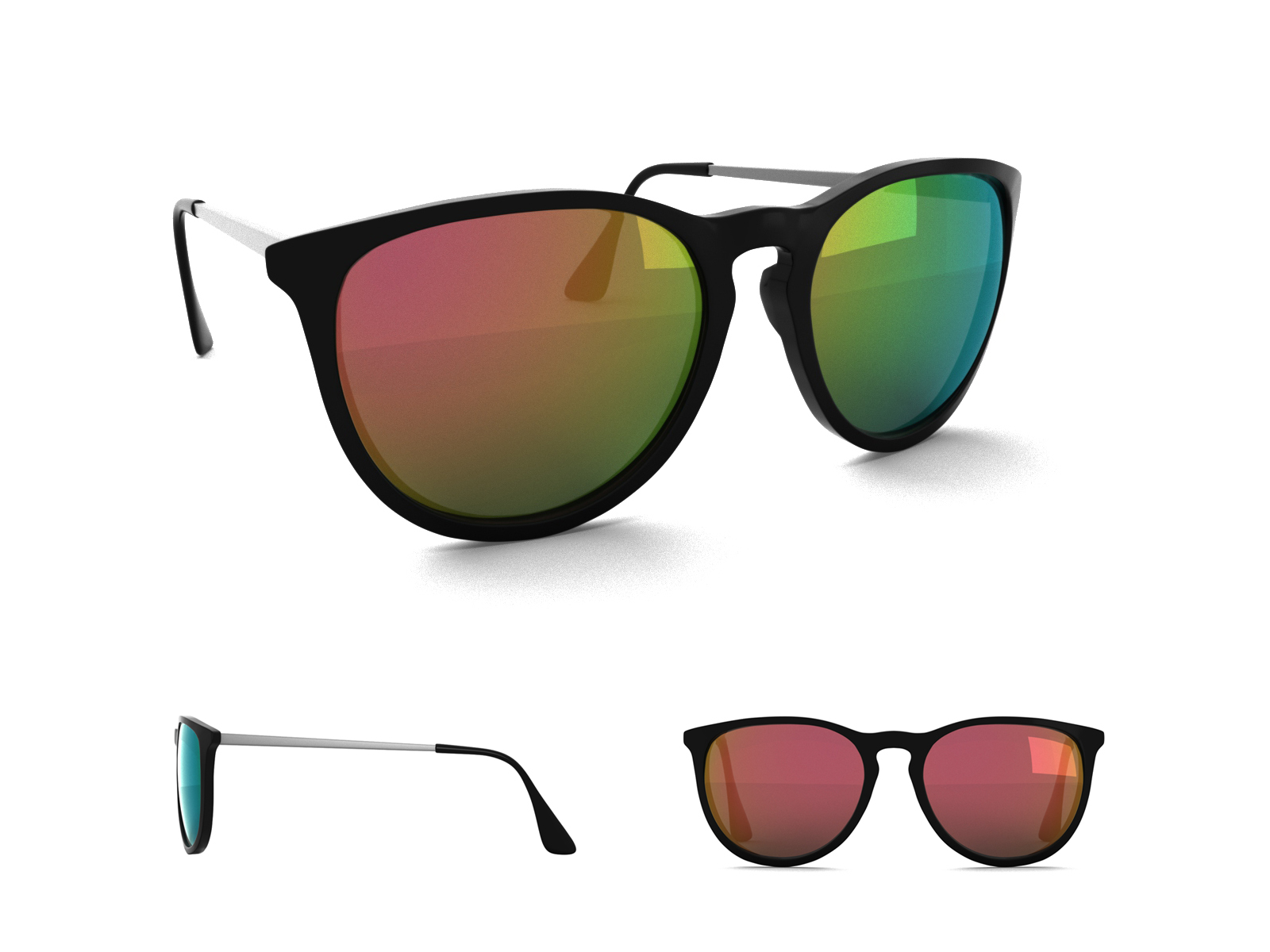 Tinted Shades - Autodesk Maya | Having fun with Arnold StandardSurface shader, capable of producing an impressive variety of materials.